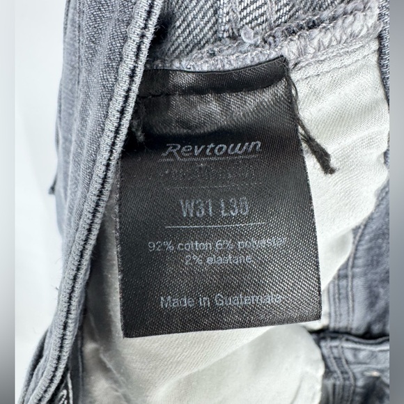 Revtown Jeans Mens 31x30 Gray Decade Denim Sharp Fit Stretch 5-Pocket Slim - Picture 8 of 9